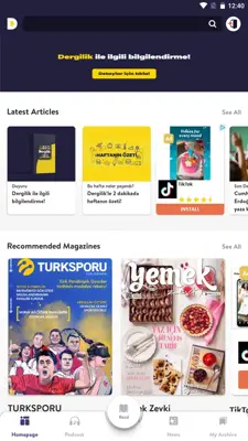 Dergilik android App screenshot 0